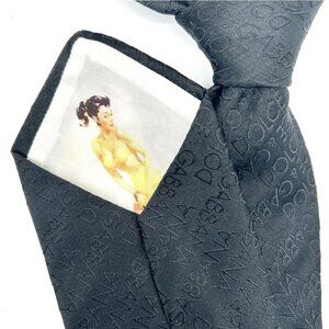 Dolce & Gabbana black monogram tie